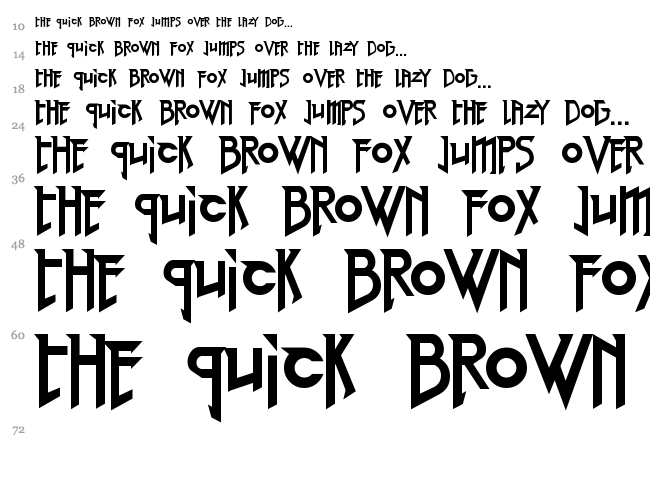 Red Right Hand font waterfall